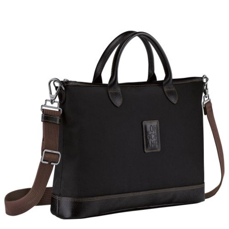 Longchamp Boxford Briefcase S Black | GMNIDRP-16