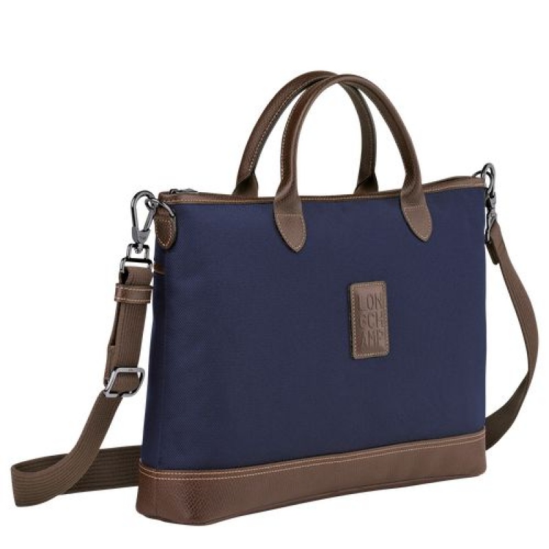 Longchamp Boxford Briefcase S Blue | TGEAWVH-21