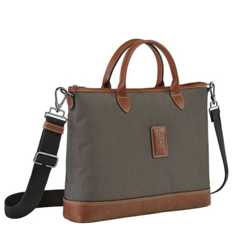 Longchamp Boxford Briefcase S Brown | CWVOAYZ-61