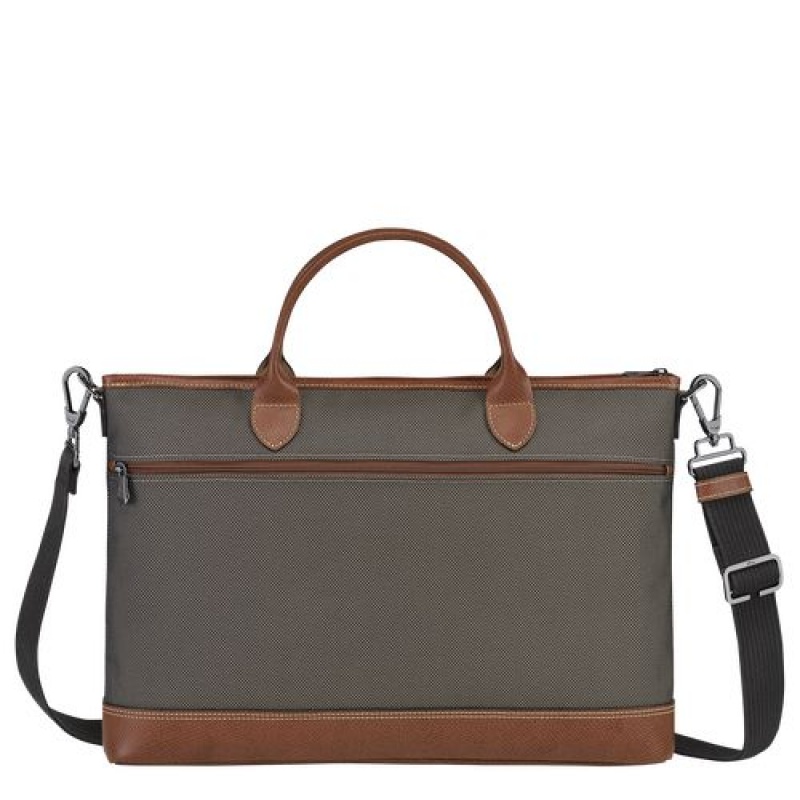 Longchamp Boxford Briefcase S Brown | CWVOAYZ-61