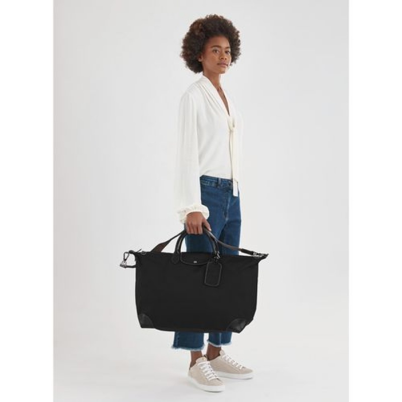 Longchamp Boxford Travel bag L Black | MQZKLTV-12