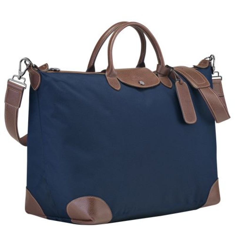 Longchamp Boxford Travel bag L Blue | MPXAHKR-68