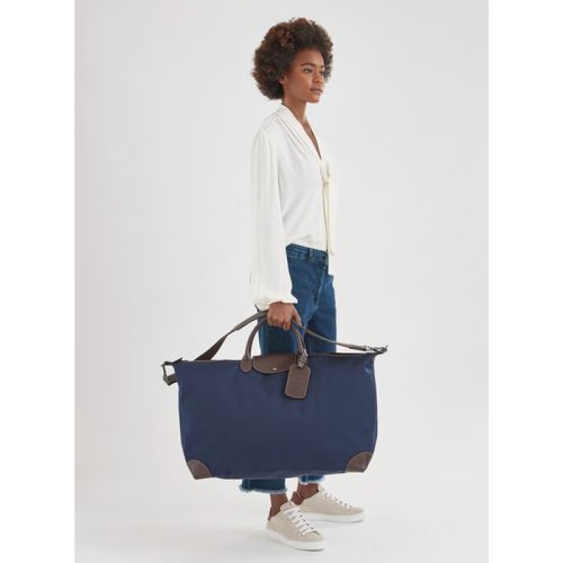 Longchamp Boxford Travel bag XL Blue | FAMLHRV-57