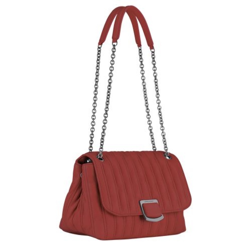 Longchamp Brioche Crossbody bag M Red | KNHUGFC-47