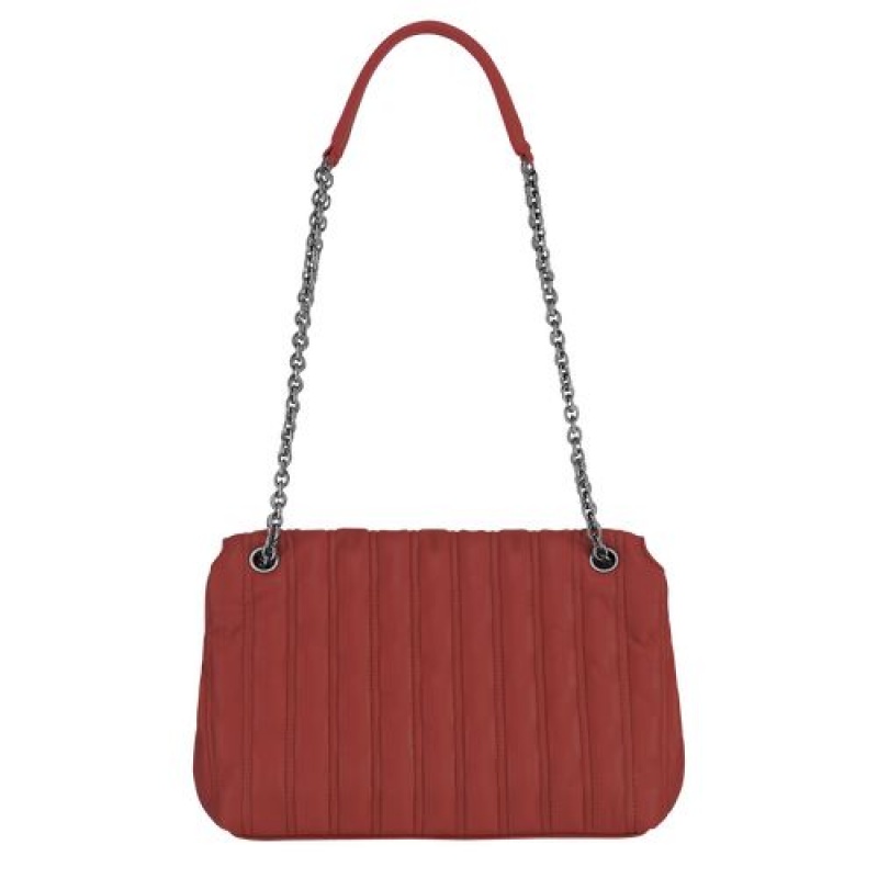 Longchamp Brioche Crossbody bag M Red | KNHUGFC-47