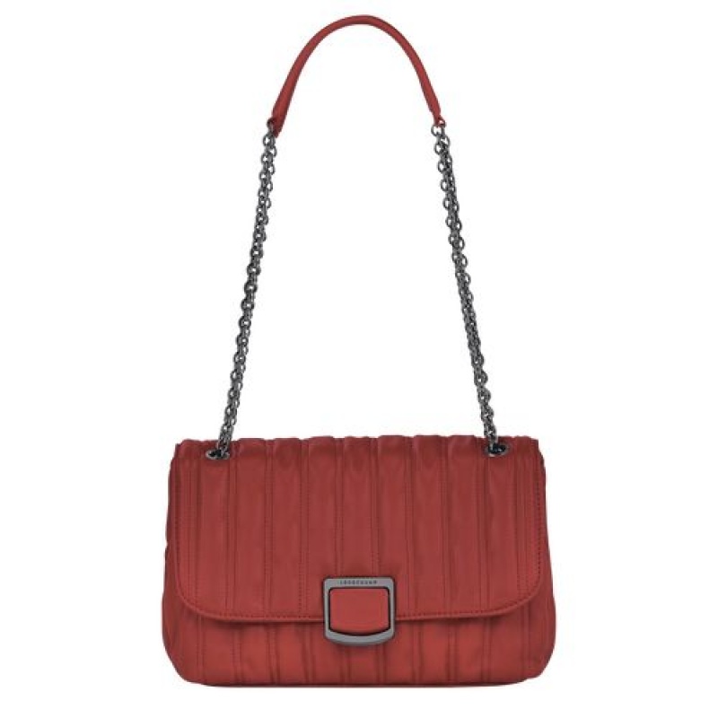 Longchamp Brioche Crossbody bag M Red | KNHUGFC-47