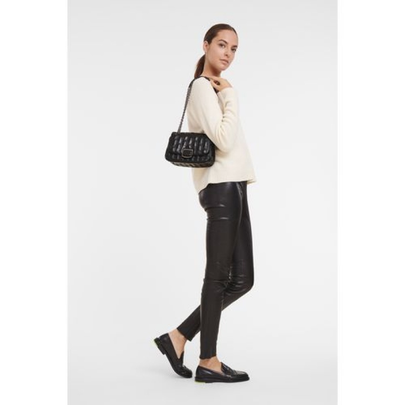 Longchamp Brioche Crossbody bag S Black | FKRNIMY-73