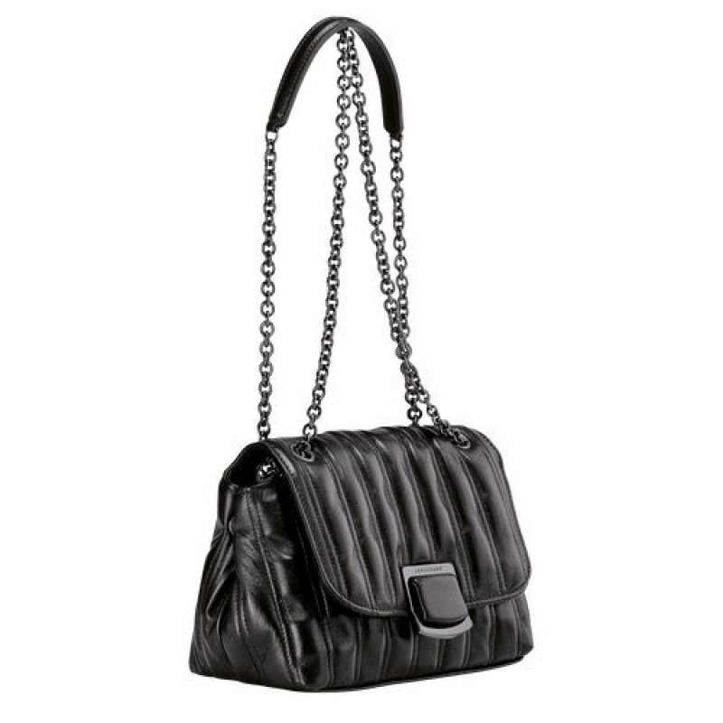 Longchamp Brioche Crossbody bag S Black | FKRNIMY-73