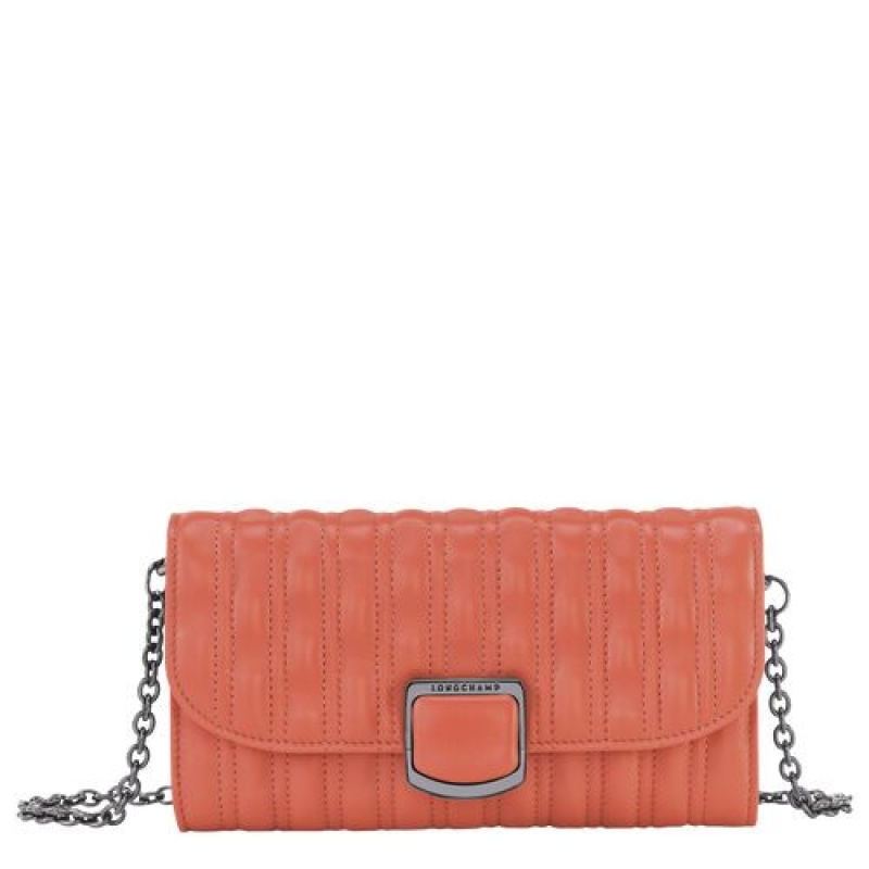 Longchamp Brioche Wallet on chain Blush | LQBCODV-31