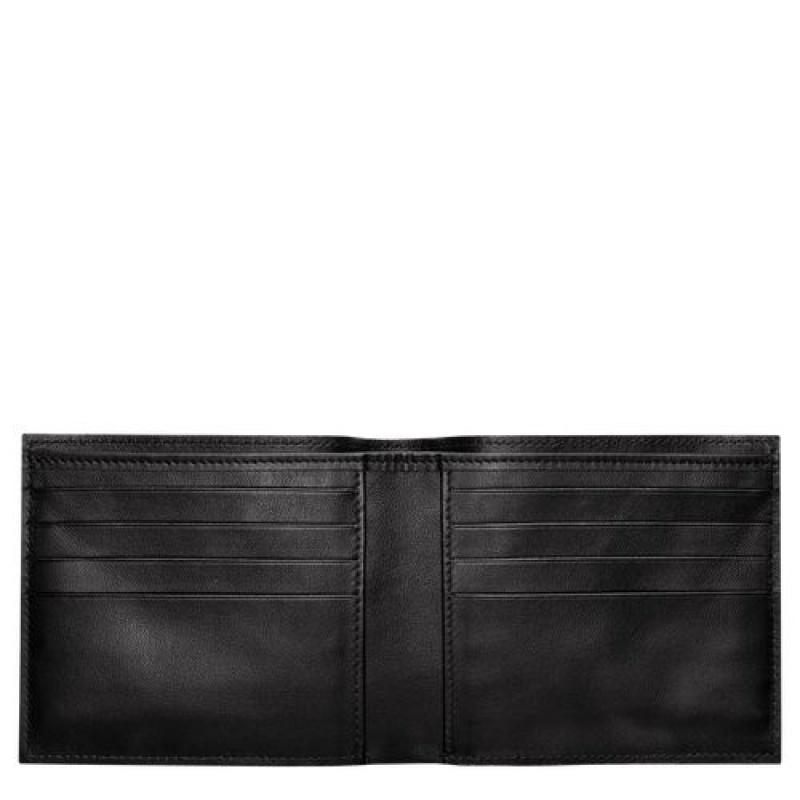 Longchamp Croco Block Wallet Black | MYTWZES-07