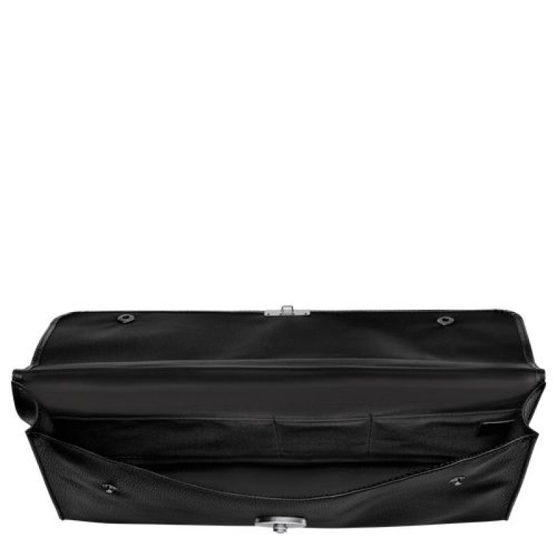 Longchamp Le Foulonne Briefcase S Black | VNSBMEZ-01