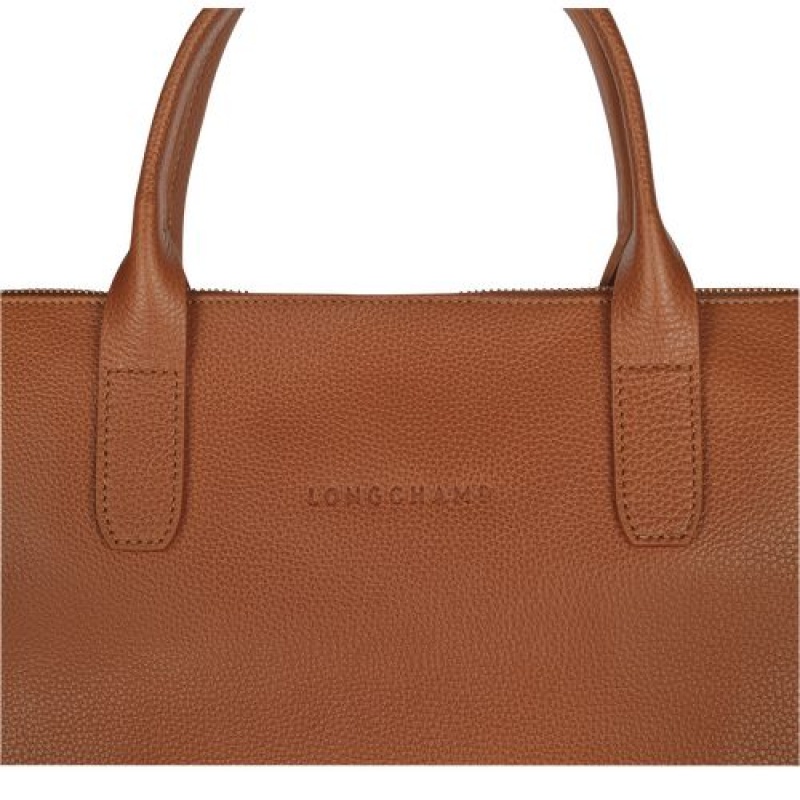 Longchamp Le Foulonne Briefcase S Caramel | YALZDHJ-76