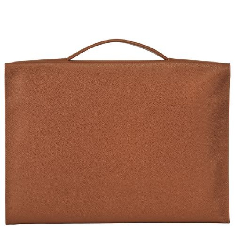 Longchamp Le Foulonne Briefcase S Caramel | ZRJAXME-31