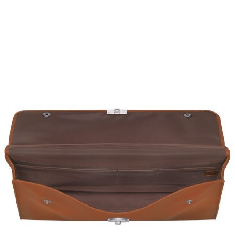 Longchamp Le Foulonne Briefcase S Caramel | ZRJAXME-31