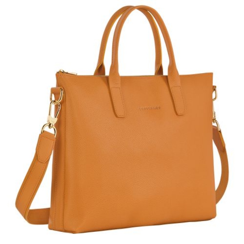 Longchamp Le Foulonne Briefcase S Saffron | SWRMFCG-79