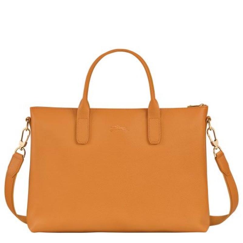 Longchamp Le Foulonne Briefcase S Saffron | SWRMFCG-79