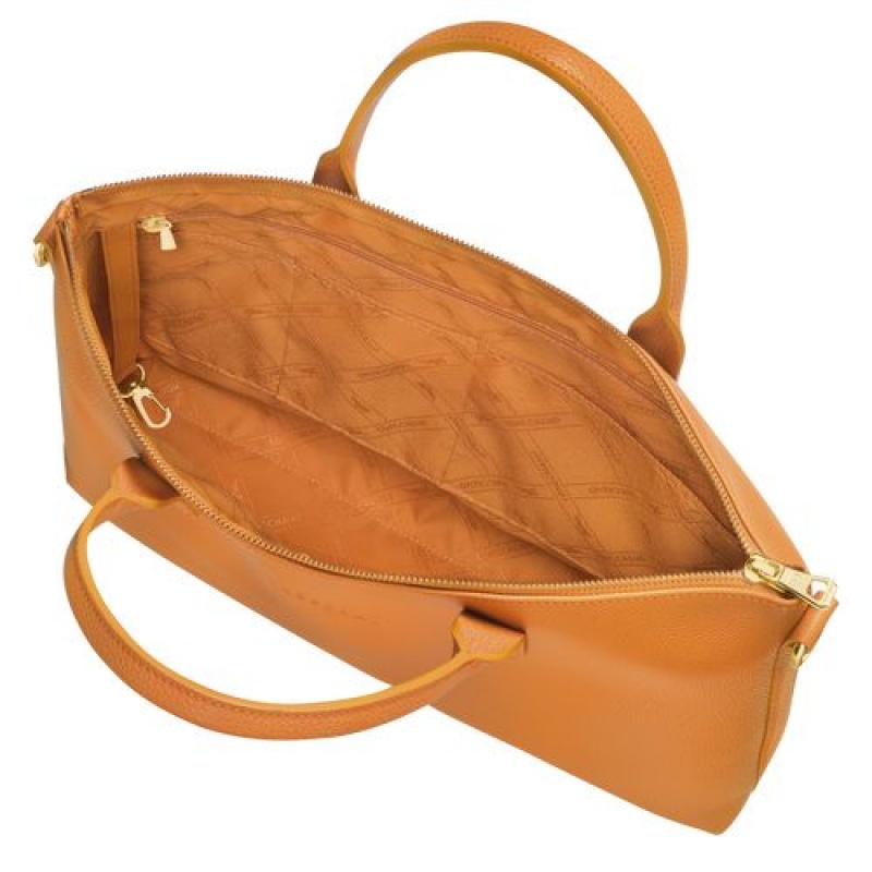 Longchamp Le Foulonne Briefcase S Saffron | SWRMFCG-79