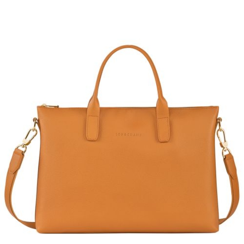 Longchamp Le Foulonne Briefcase S Saffron | SWRMFCG-79