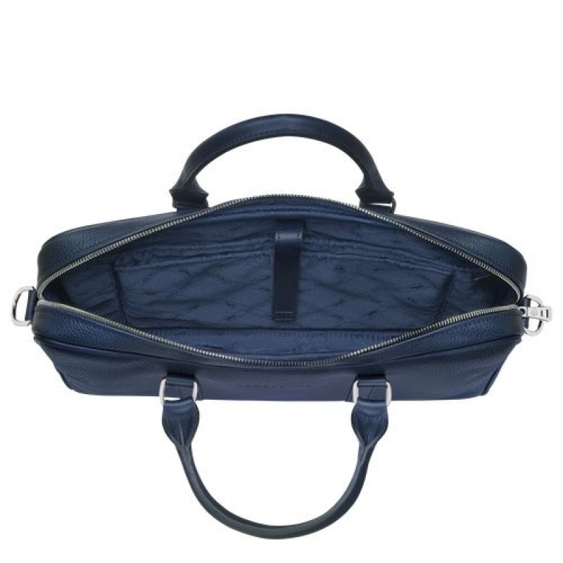 Longchamp Le Foulonne Briefcase XS Navy | WFRXNYU-94