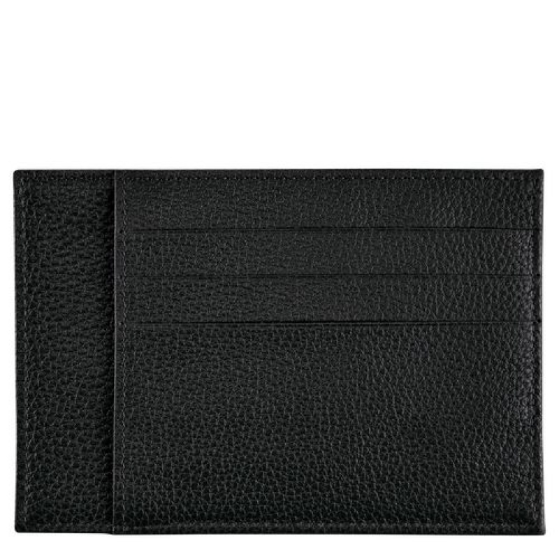 Longchamp Le Foulonne Card holder Black | HNSWDUX-12