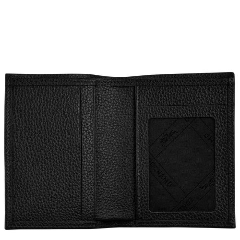 Longchamp Le Foulonne Card holder Black | OZUXCGK-40