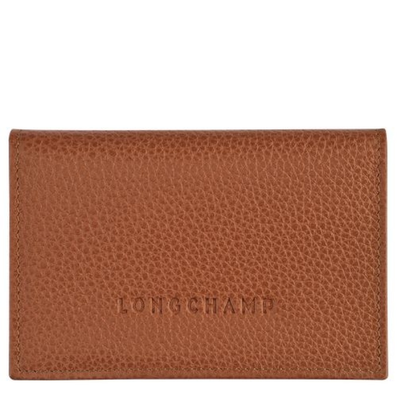 Longchamp Le Foulonne Card holder Caramel | RMFDPOK-74