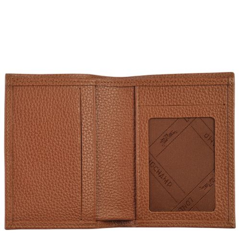 Longchamp Le Foulonne Card holder Caramel | FLSJKYG-68