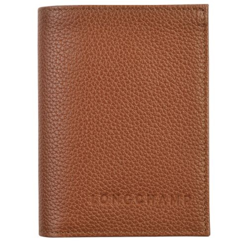 Longchamp Le Foulonne Card holder Caramel | FLSJKYG-68