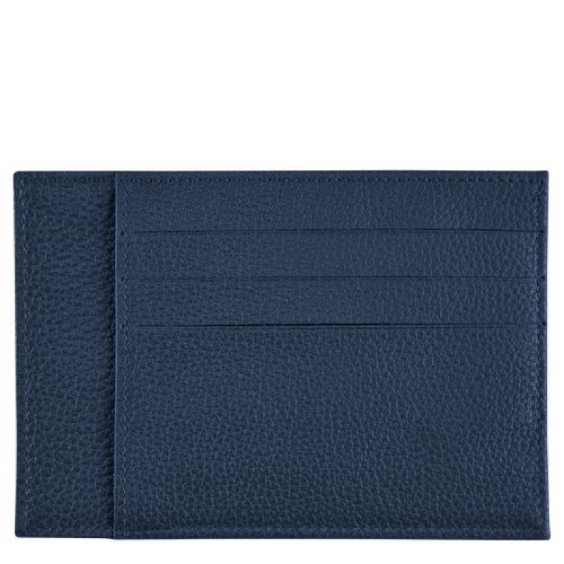 Longchamp Le Foulonne Card holder Navy | SIHYBUM-68