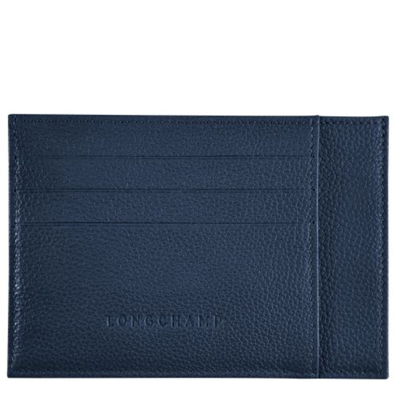 Longchamp Le Foulonne Card holder Navy | SIHYBUM-68