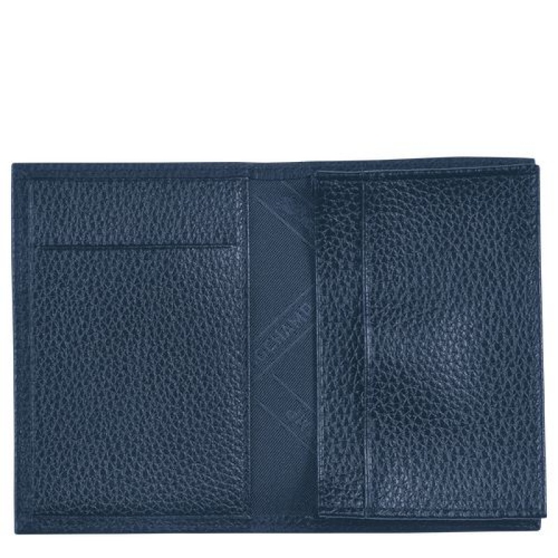 Longchamp Le Foulonne Card holder Navy | XJFCOVB-71