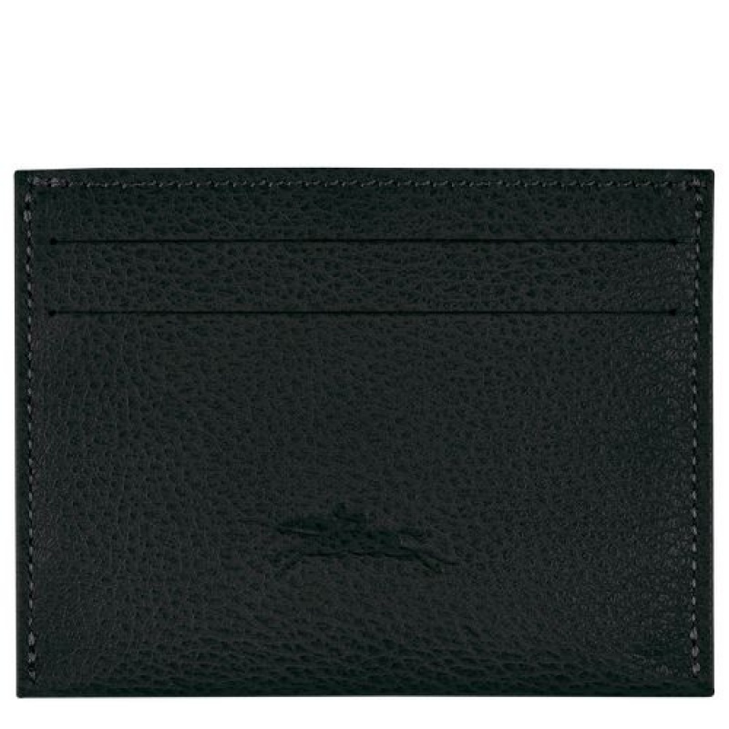 Longchamp Le Foulonne Cardholder Black | XWVDIBO-12