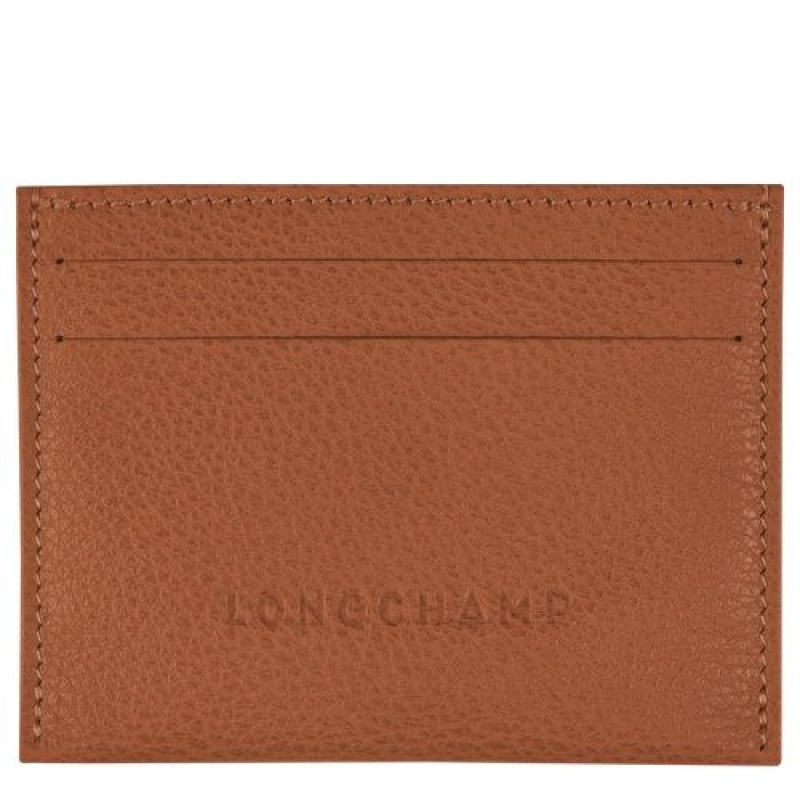 Longchamp Le Foulonne Cardholder Caramel | KBXFLTY-71