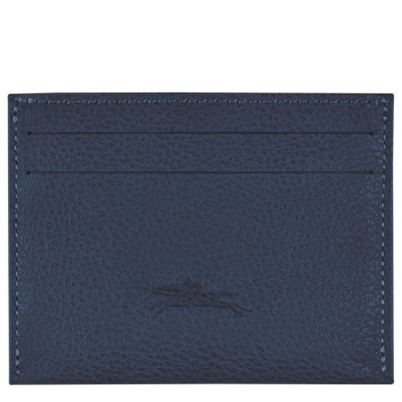 Longchamp Le Foulonne Cardholder Navy | NHRWSGJ-35