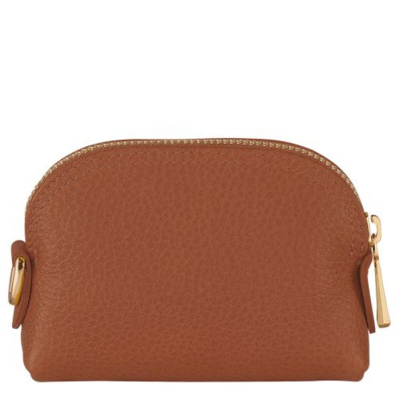 Longchamp Le Foulonne Coin purse Caramel | CGIDEQZ-35