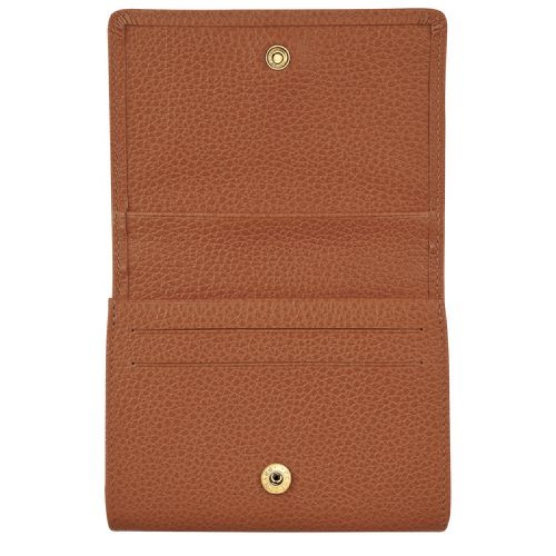 Longchamp Le Foulonne Coin purse Caramel | KHSXRGB-27