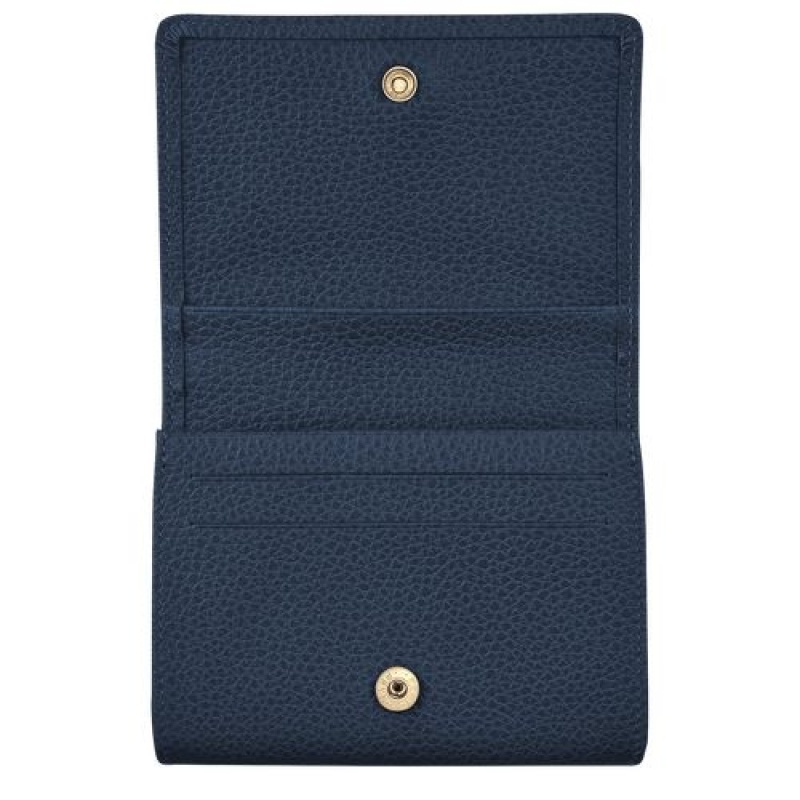 Longchamp Le Foulonne Coin purse Navy | BEIRCQH-15