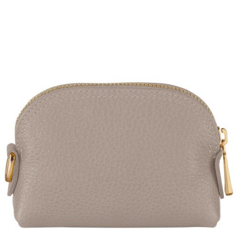 Longchamp Le Foulonne Coin purse Turtledove | DFNERMI-72