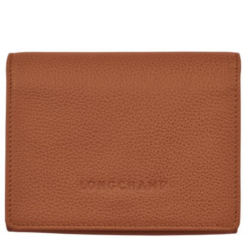 Longchamp Le Foulonne Compact wallet Caramel | PSEKGOD-08