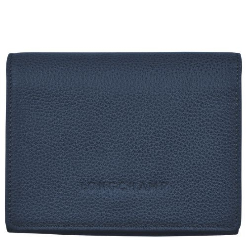 Longchamp Le Foulonne Compact wallet Navy | ZHSBJLT-87