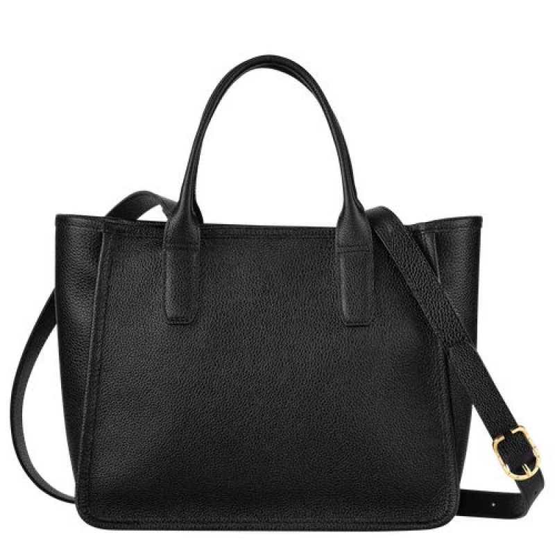 Longchamp Le Foulonne Handle bag Black | PRLVAZU-75