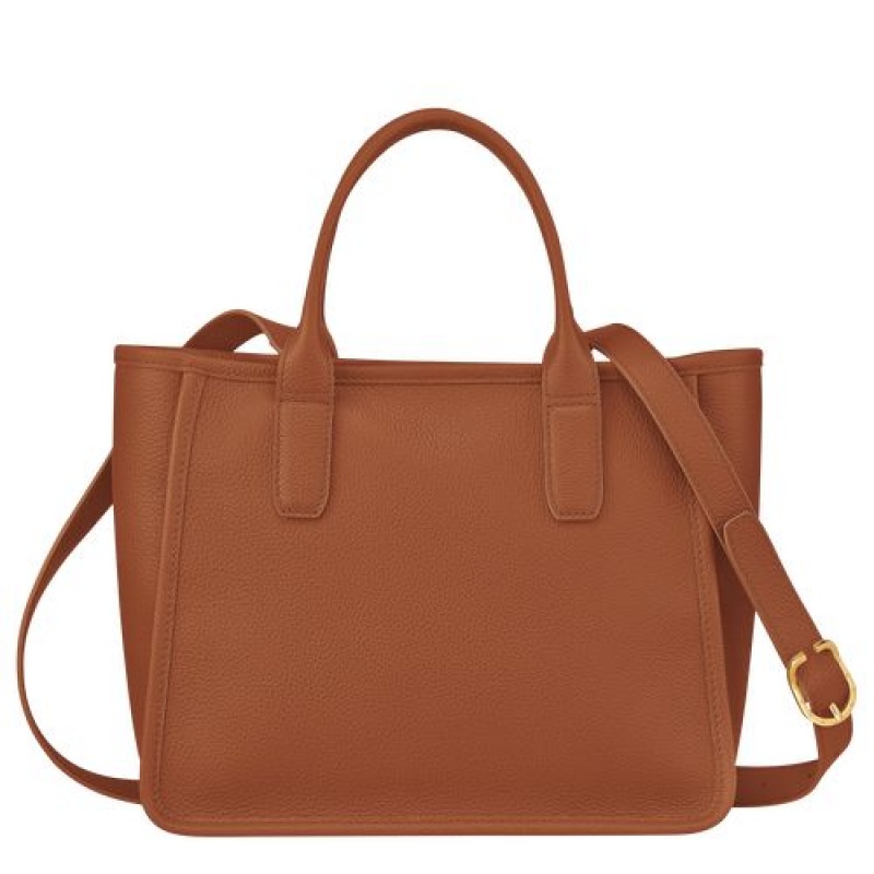 Longchamp Le Foulonne Handle bag Caramel | SUYEWFG-84