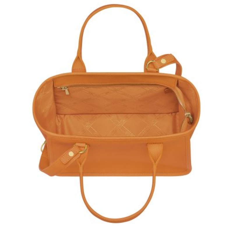 Longchamp Le Foulonne Handle bag Saffron | YNLADEX-47