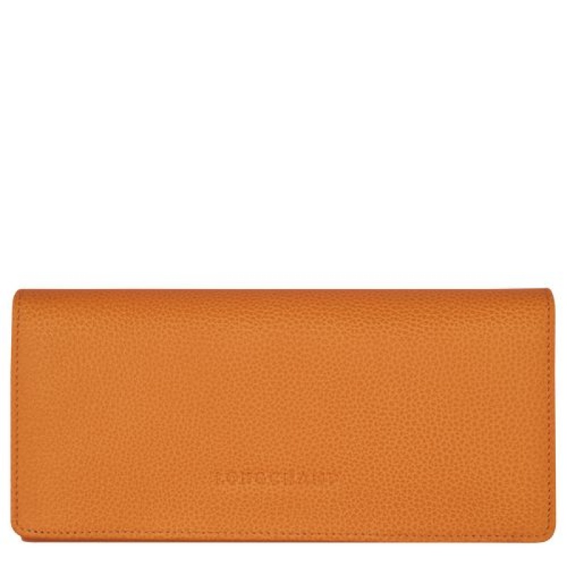 Longchamp Le Foulonne Long continental wallet Saffron | UTFGYNW-49