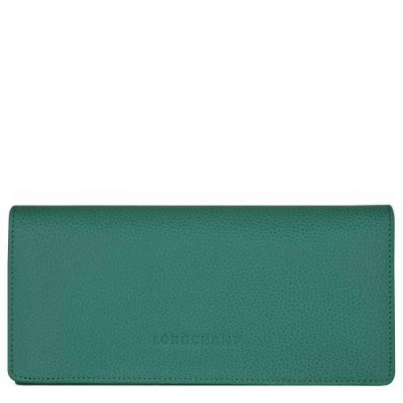 Longchamp Le Foulonne Long continental wallet Cypress | WFERTVI-85