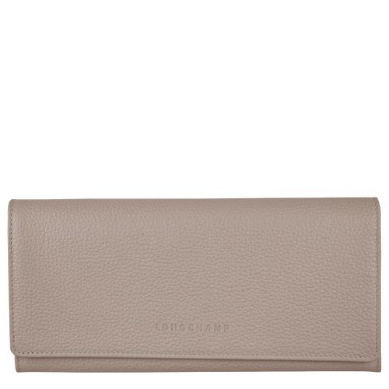 Longchamp Le Foulonne Long continental wallet Turtledove | YSIQEVU-10