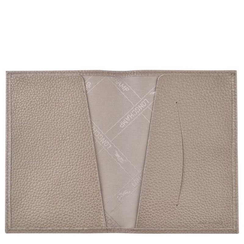 Longchamp Le Foulonne Passport cover Turtledove | BYIKTHW-78