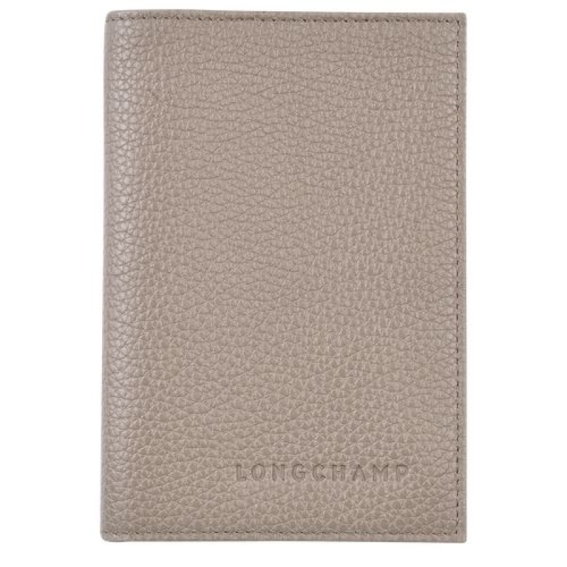 Longchamp Le Foulonne Passport cover Turtledove | BYIKTHW-78