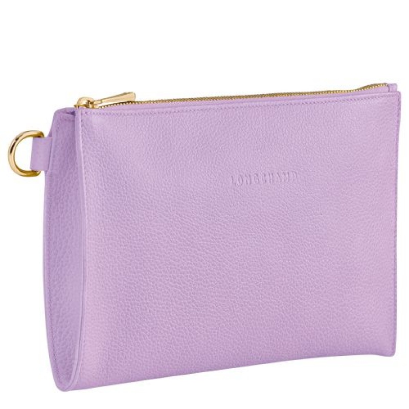 Longchamp Le Foulonne Pouch Lilac | OLEUQZI-87