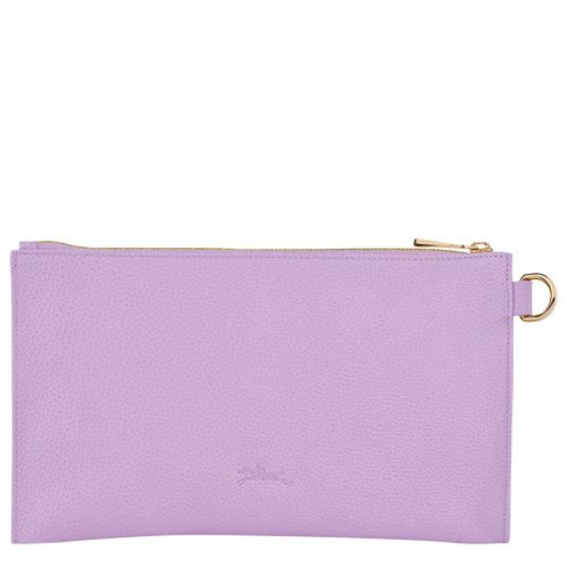 Longchamp Le Foulonne Pouch Lilac | OLEUQZI-87